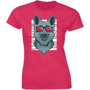 German Shepherd Dog Wearing Glasses Dogs T-shirt